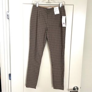 NWT Calvin Klein Skinny Ankle-length Work Pant in Autumn Plaid (Size 6)